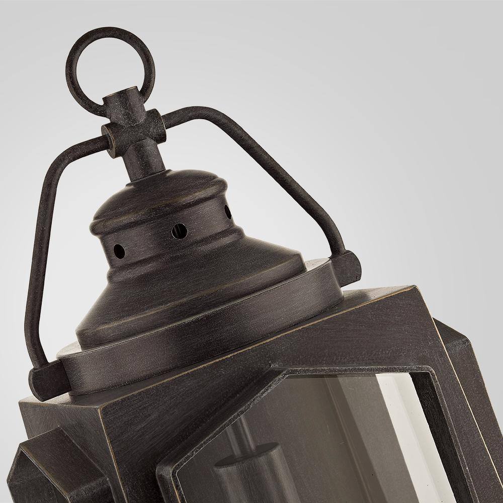 Home Decorators Collection 1-Light Charred Iron Outdoor Wall Lantern Sconce HD-1509