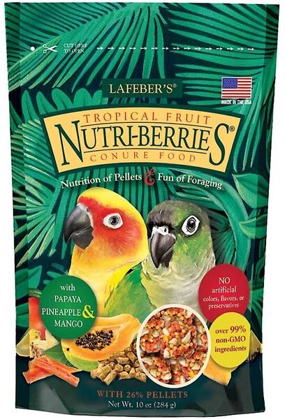 Lafeber Tropical Fruit Nutri-Berries Conure Food， 10-oz bag