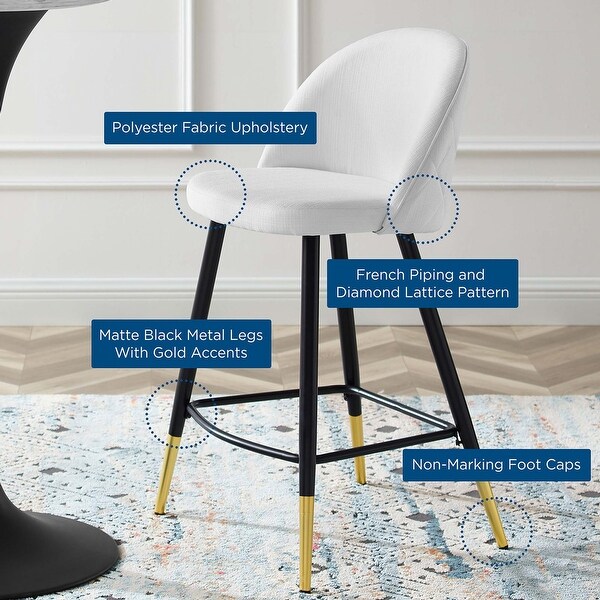 Cordial Fabric Counter Stools - Set of 2