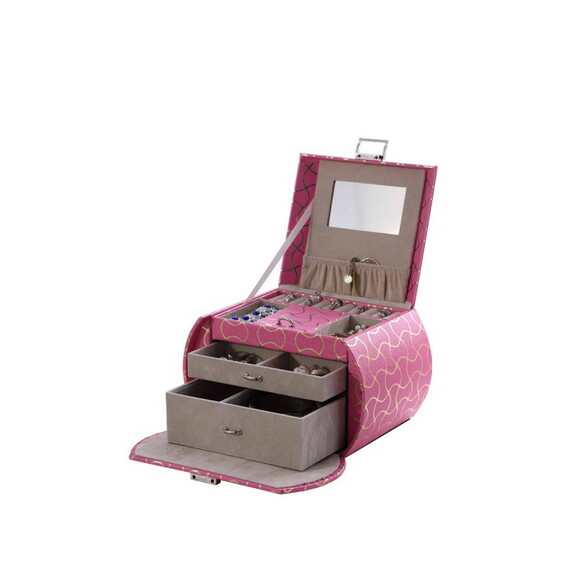 8.8 Long Travel Jewelry Organizer Case  Hot Pink ...