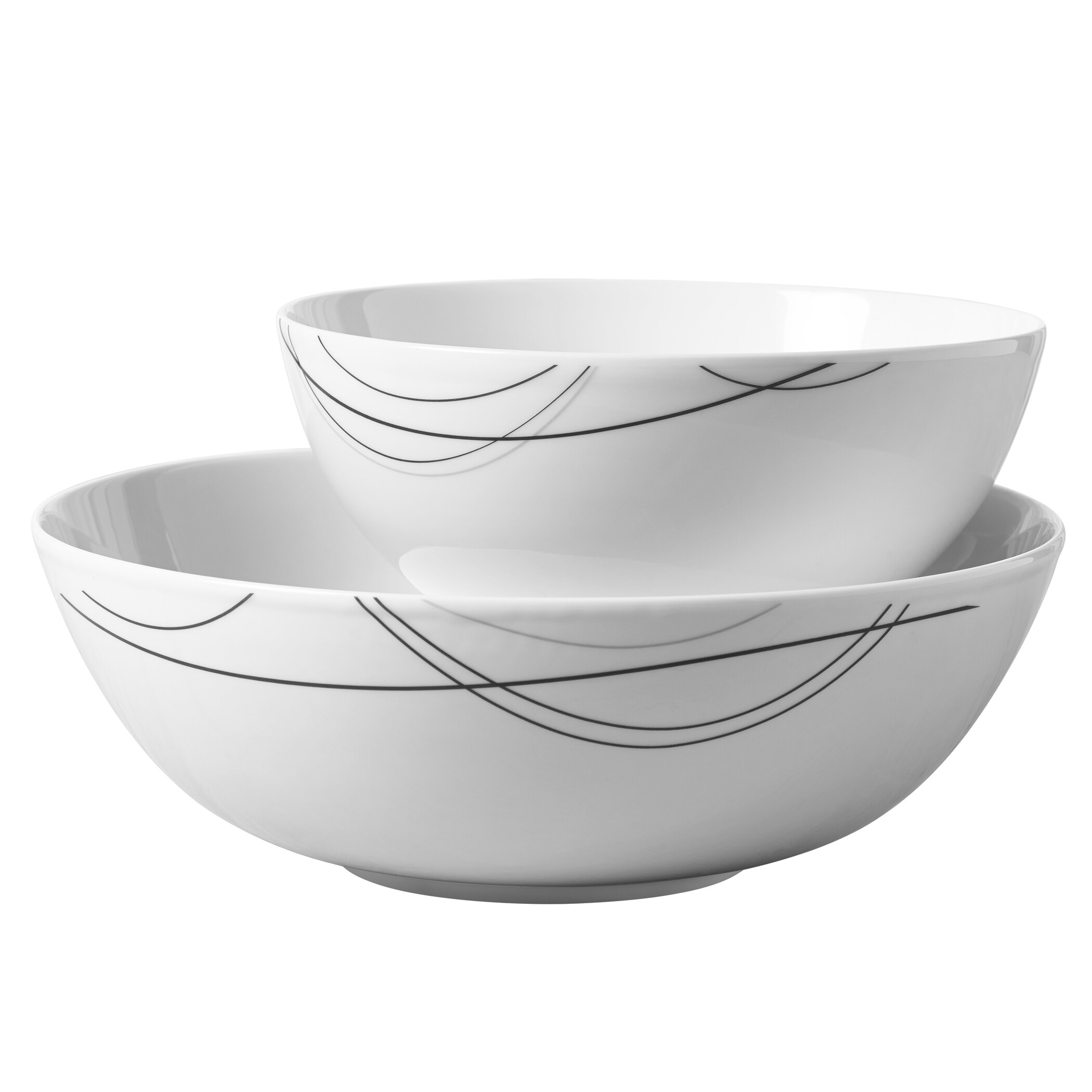 2pc Round Serving Bowl Set - Alec