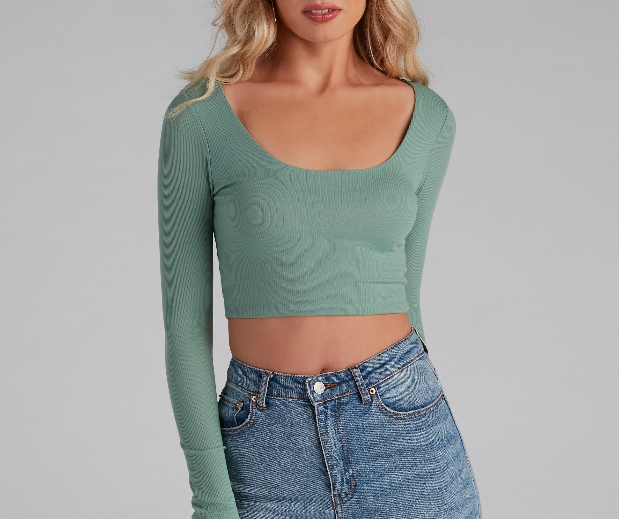 Ready Or Not Scoop Neck Crop Top