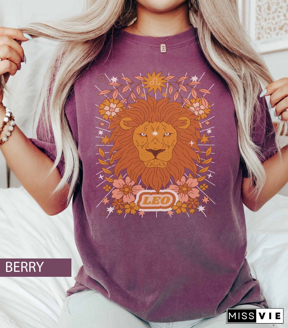 Leo Star Retro Vintage Zodiac Inspired T-Shirt