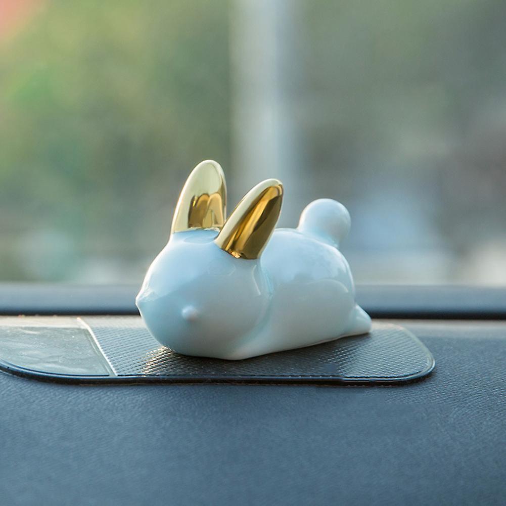 Cartoon Resin Rabbit Ornament Car Interior Dashboard Office Home Table Decoration Gift