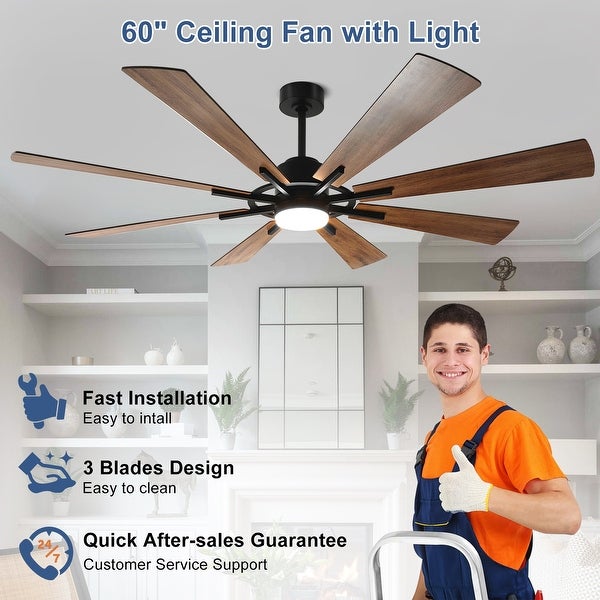 Remote Ceiling fan with Lights Large 8 Wooden Blades Shopping - The Best Deals on Ceiling Fans | 41709070