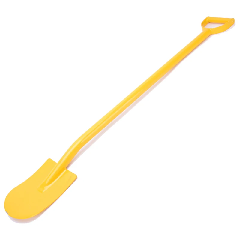 Sustainable fence tool steel yellow short handle digging spade