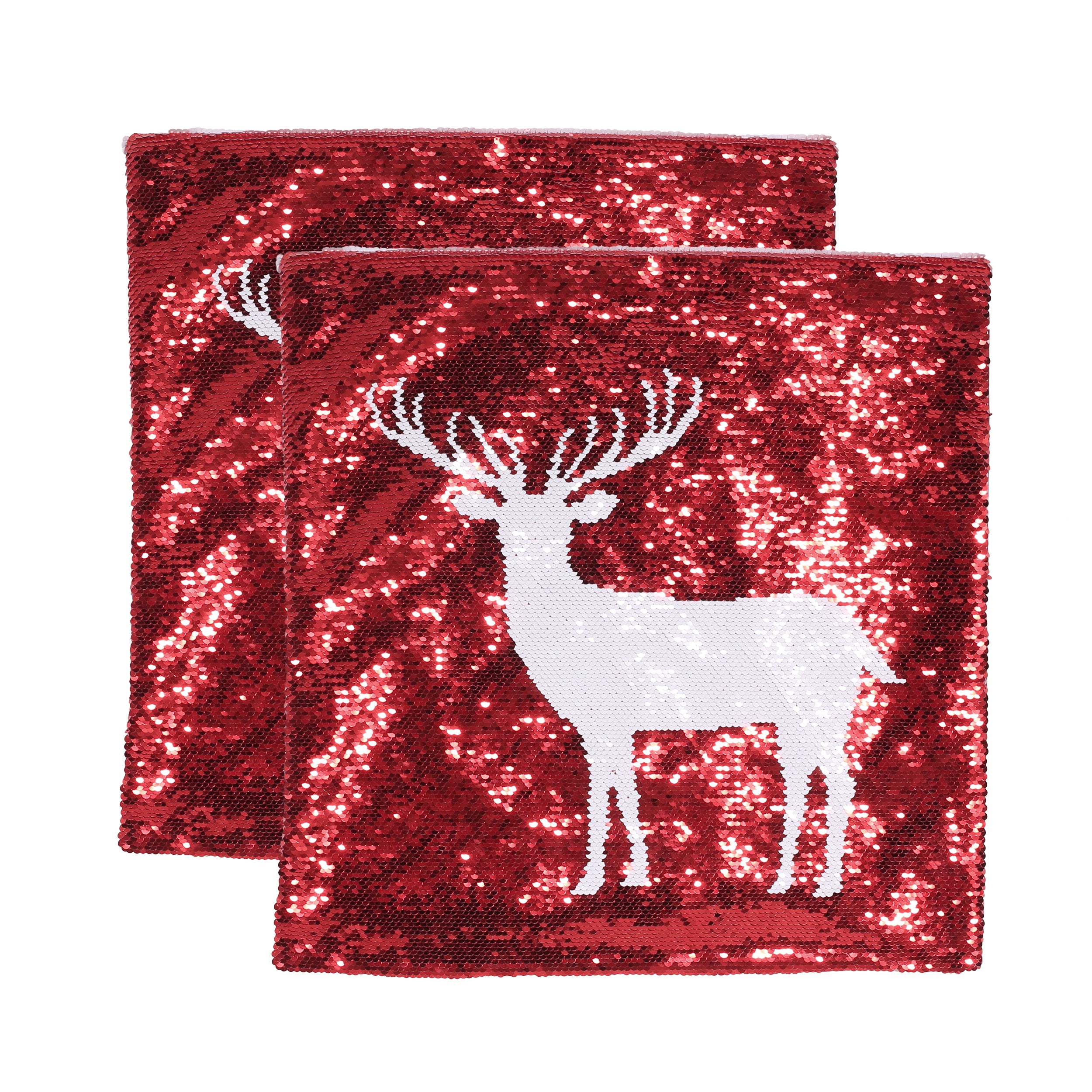 Desota Glam Sequin Christmas Throw Pillow Cover