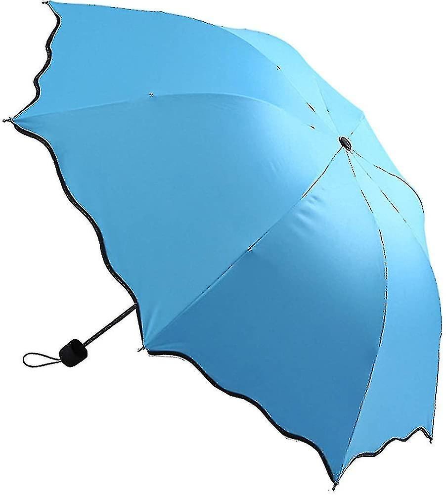 Travel Parasol Folding Rain Windproof Umbrella Women Girl Anti-uv Parasol Flower