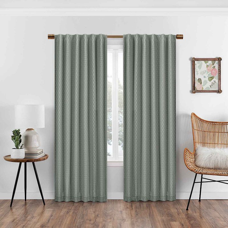 eclipse Absolute Zero Nora Crochet 100% Blackout 1-Panel Window Curtain