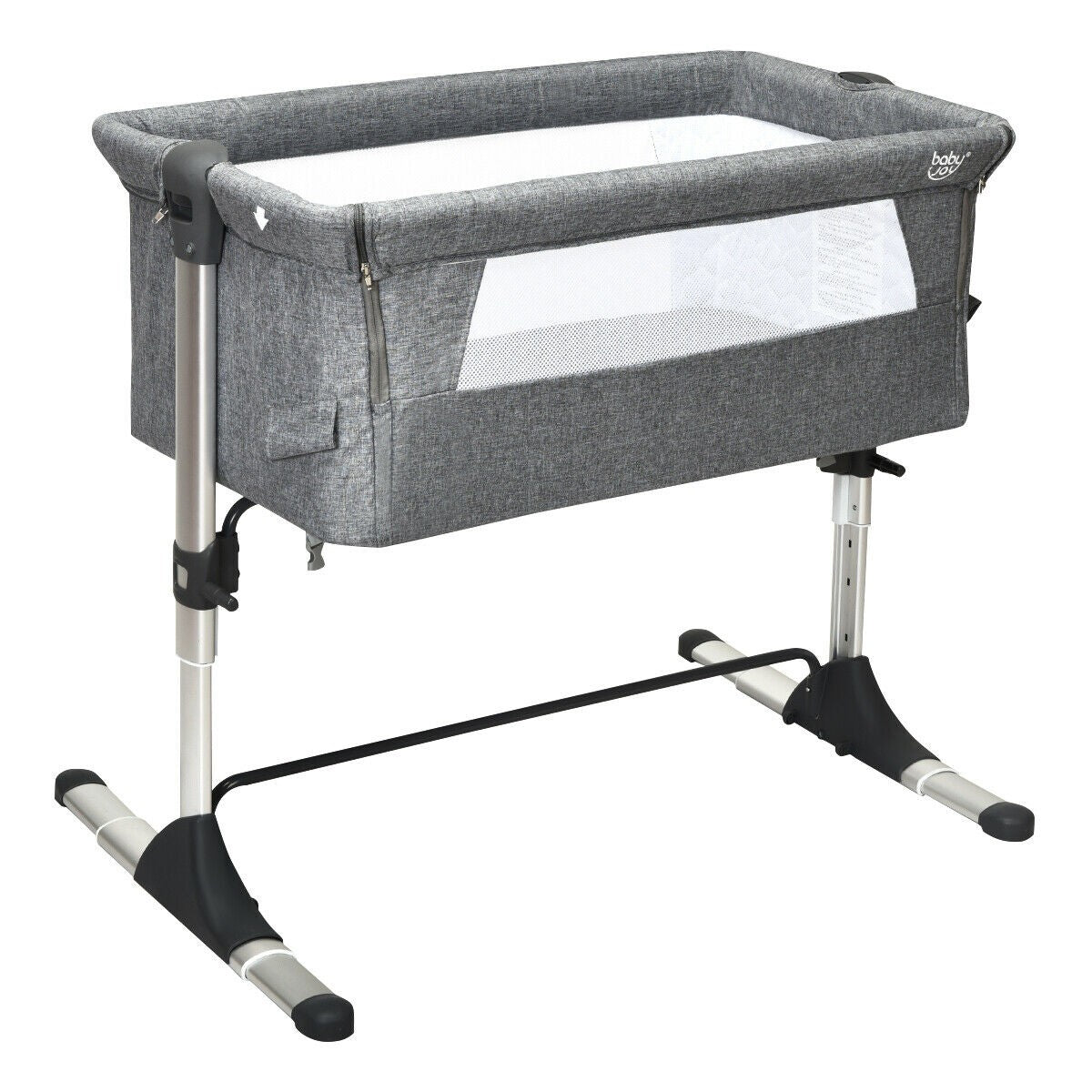 BABY JOY Baby Bedside Crib, Portable Travel Sleeper Bed Side Bassinet w/Carrying Bag