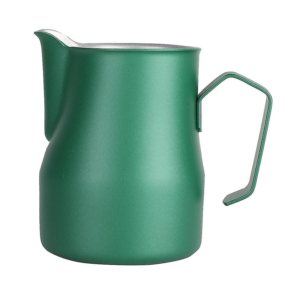 350ml Stainless Steel Milk Frothing Cup Coffee Pitcher Jug Latte Art for Coffee Shop (Green)