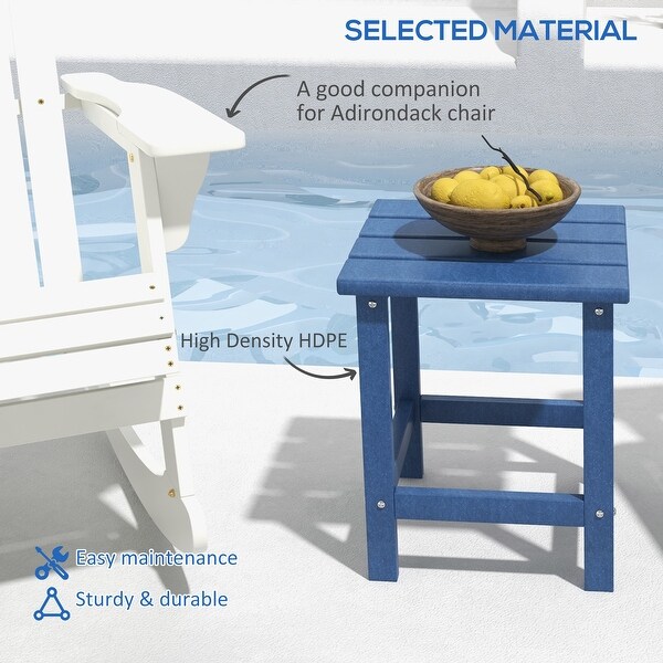 Adirondack Side Table，Square Patio End Table，Weather Resistant 15