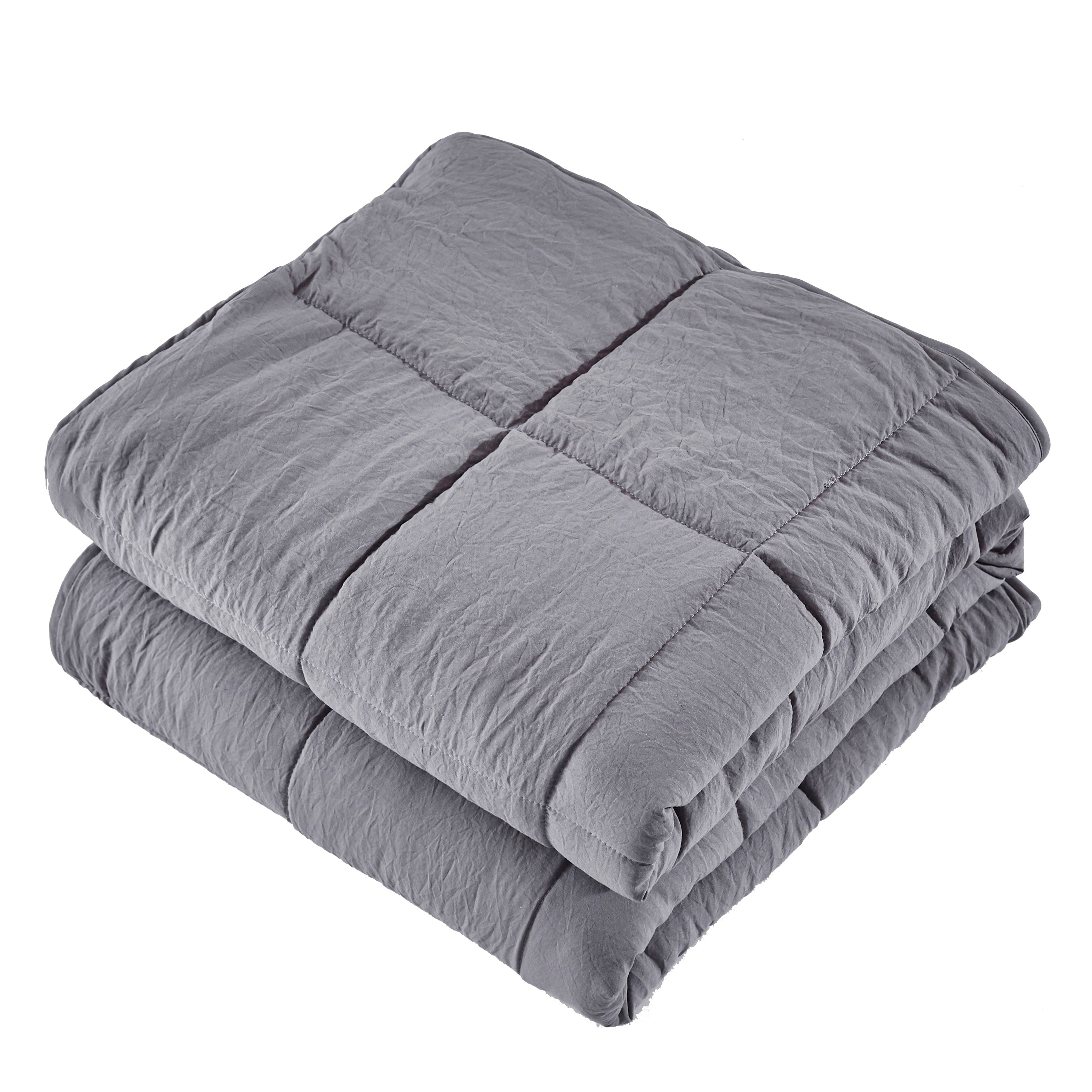 All Season Gray 3 Piece Queen Size Down Alternative Comforter Set with Corner Tabs