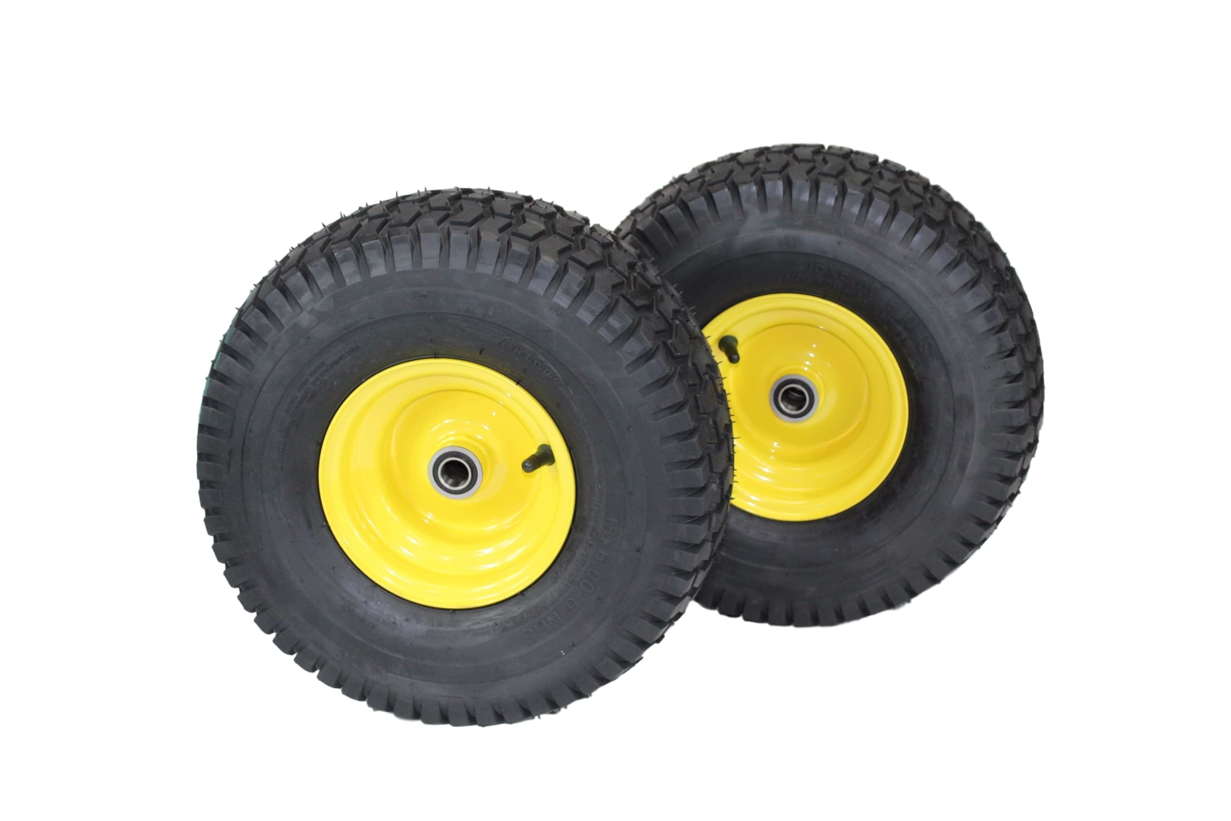 Antego Tire and Wheel 15x6.00-6 Tires and Wheels 4 Ply for Lawn and Garden Mower Turf Tires .75