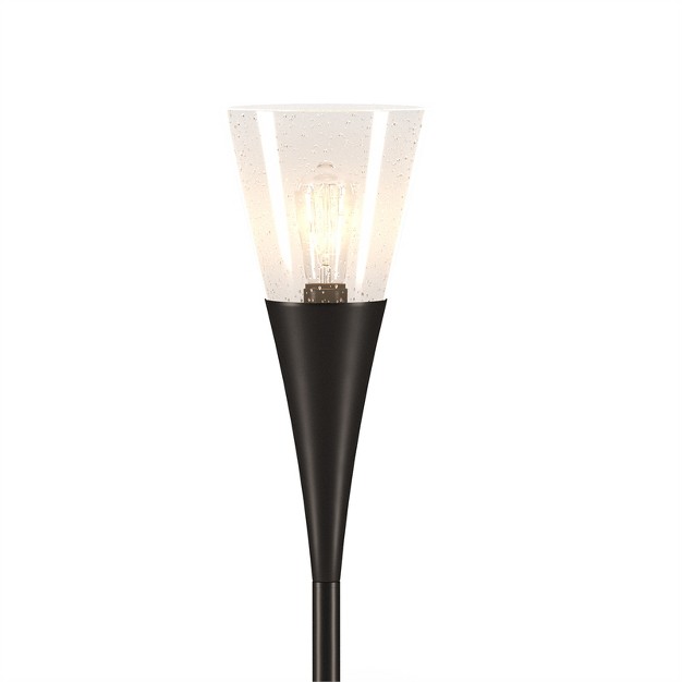 Glass Floor Lamp In Black Henn amp hart