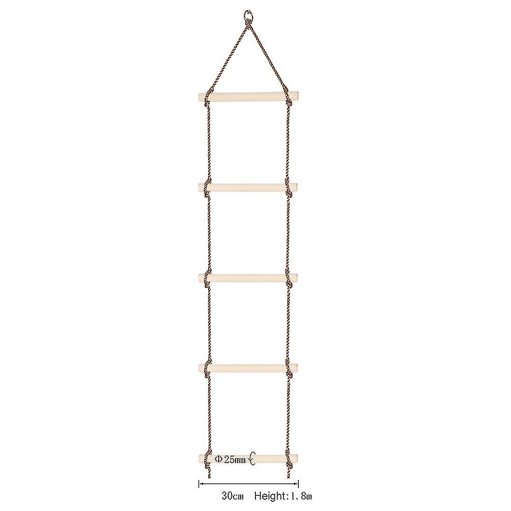 Kids Rope Ladder With Wooden Rungs Rope Ladder Outdoor Indoor Climbing Ladder Swing Toys Children Sport Gift