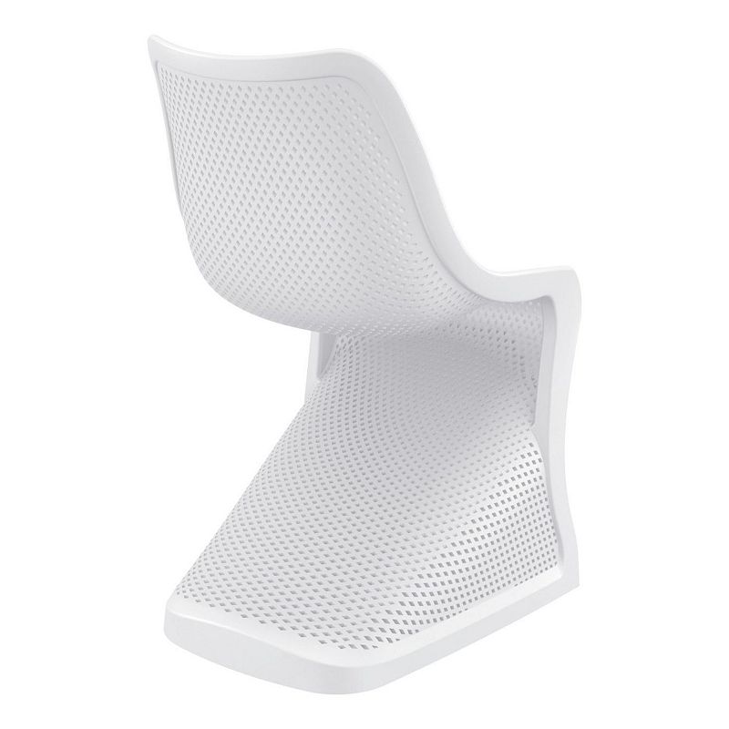 33.5 White Outdoor Patio Dining Chair