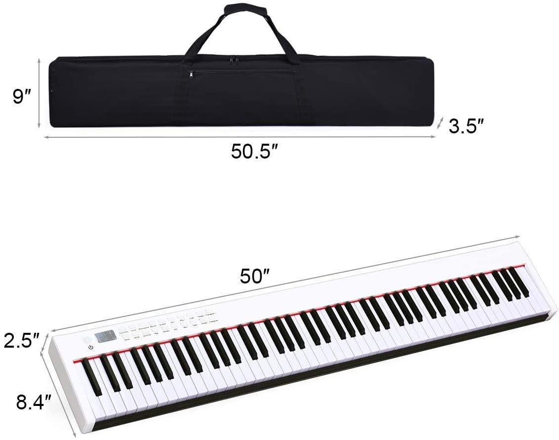 BX-II 88-Key Portable Touch Sensitive Digital Piano