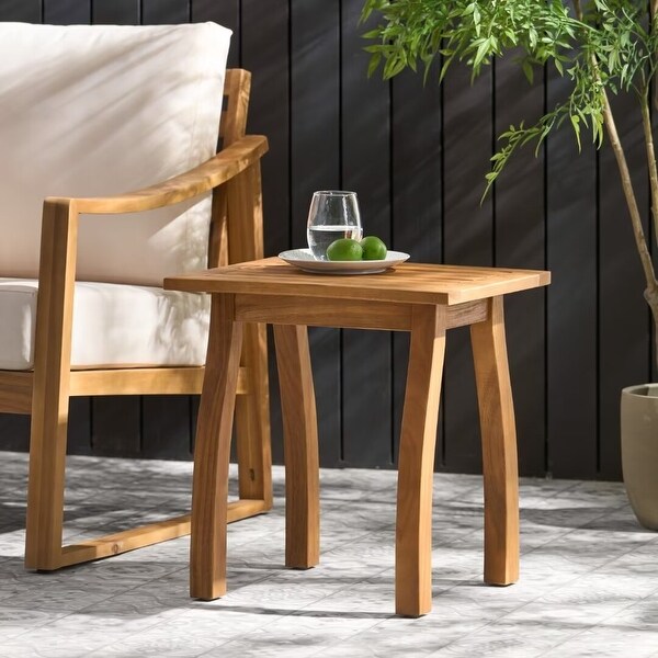 Outdoor Acacia Wood accent side table，for garden and patio