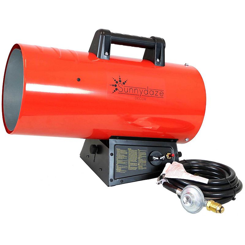 Sunnydaze 125，000 BTU Steel Forced Air Propane Heater with Auto Shut Off