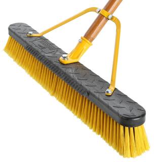 Quickie Job Site 24 in. Multi-Surface IndoorOutdoor Push Broom (2-Pack) 857JSHDSU-2