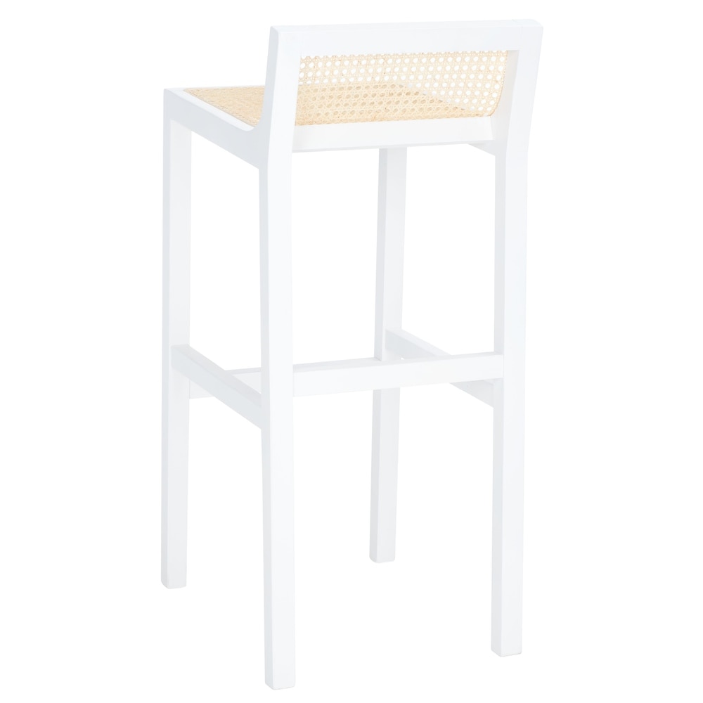 SAFAVIEH Saito Low Back Cane Bar Stool   16\