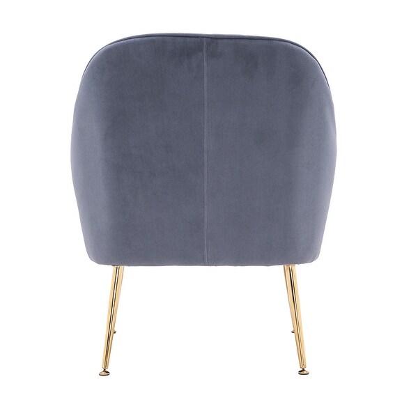 Modern Ergonomics Soft Velvet Fabric Material Accent Chair