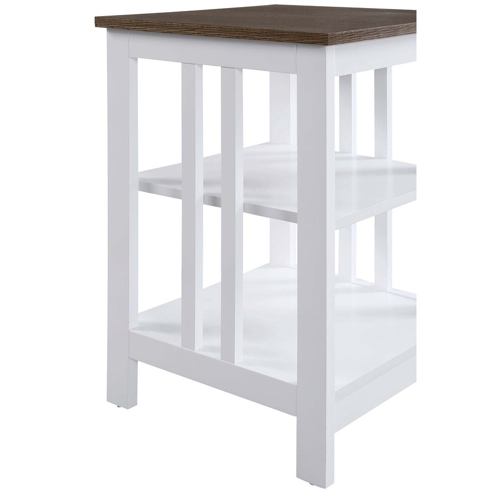 Convenience Concepts Mission End Table with Shelves