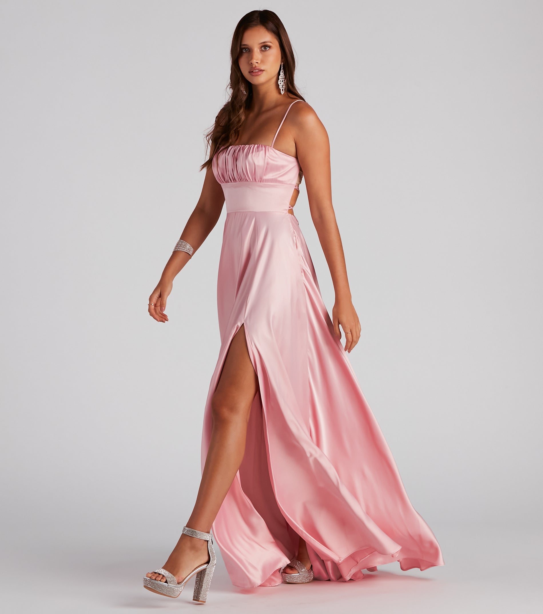 Jenny A-Line Satin Formal Dress