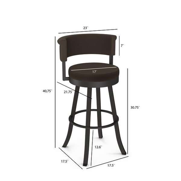 Amisco Americo Swivel Counter and Bar Stool