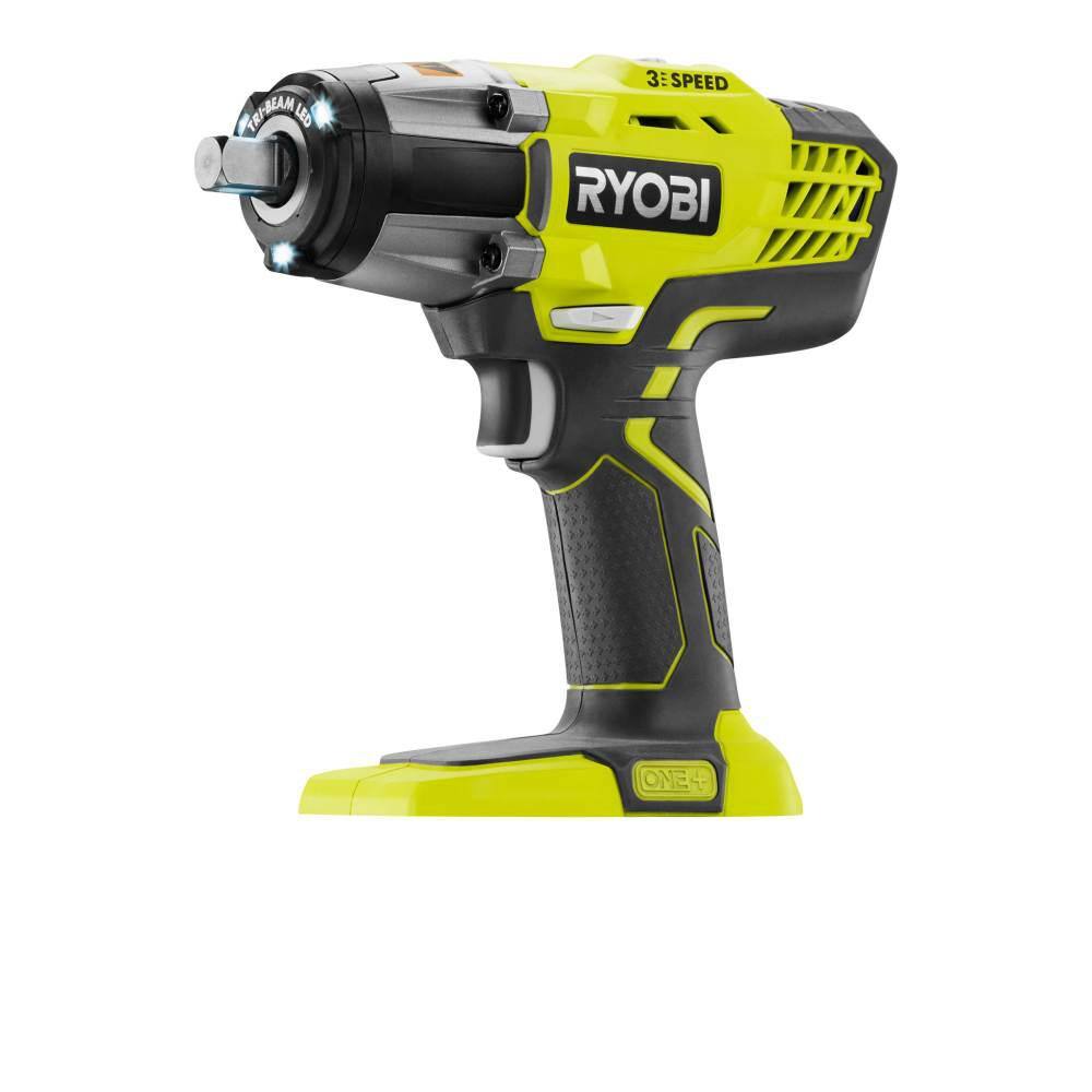 RYOBI PBF100B-P261 ONE+ 18V 5 in. Variable Speed Dual Action Polisher with ONE+ 18V Cordless 3-Speed 1/2 in. Impact Wrench (Tools Only)