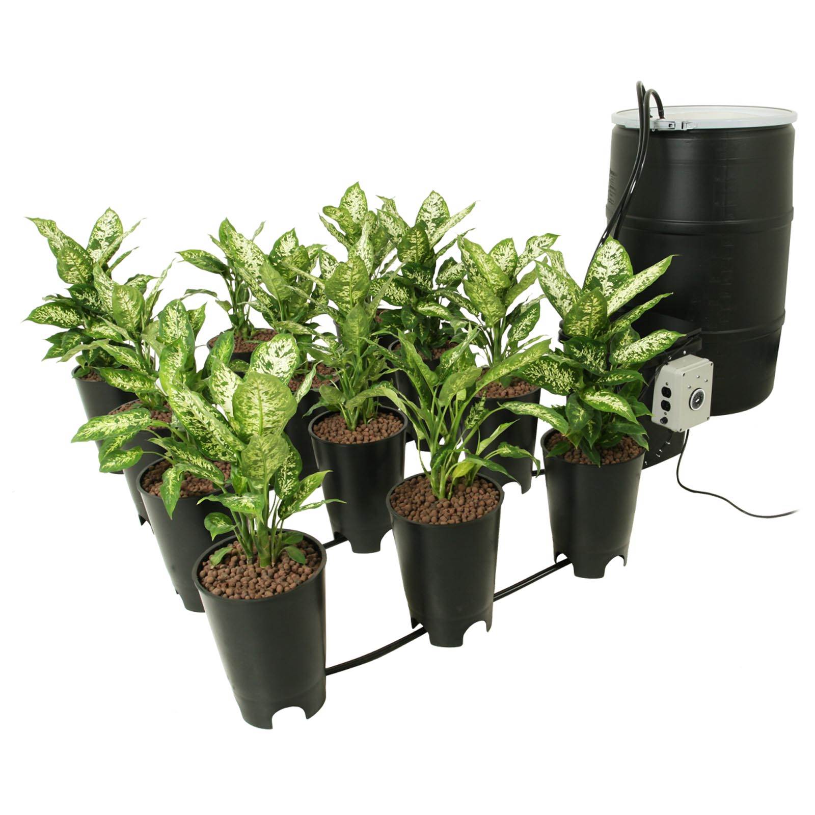 Active Aqua Grow Flow Ebb and Gro 12 Site Hydroponic System + (6) Expansion Pots