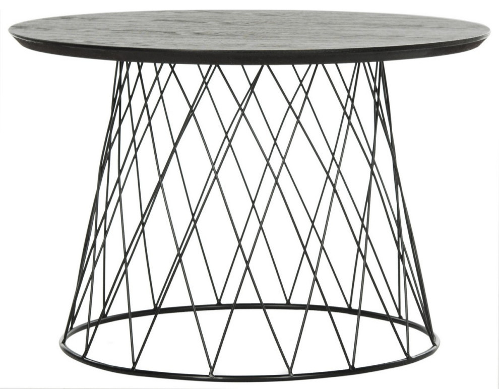 Lane Retro Mid Century Wood End Table Ash Black   Industrial   Side Tables And End Tables   by AED Luxury Home Decor  Houzz