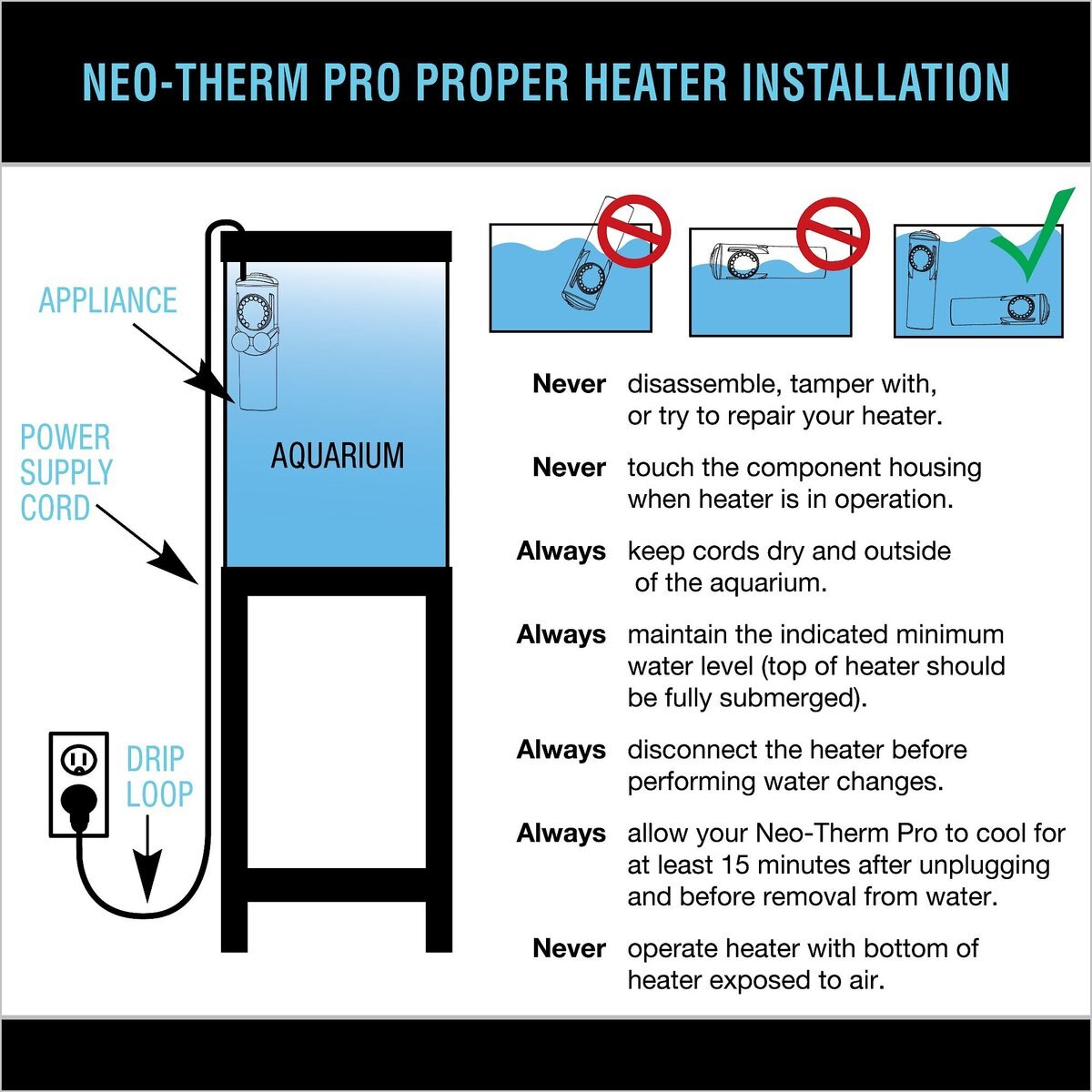 Cobalt Aquatics Electronic Neo-Therm Pro Submersible Aquarium Heater