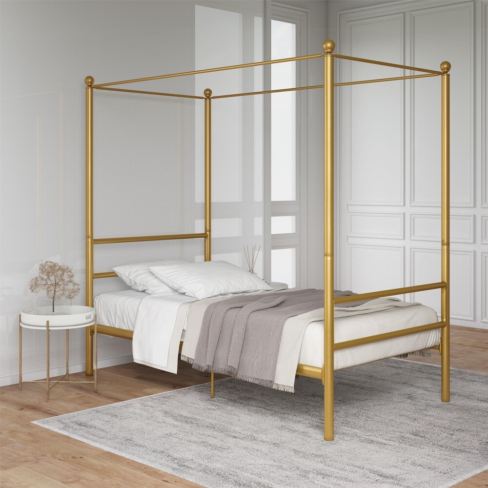 Avenue Greene Knox Four Post Metal Canopy Bed