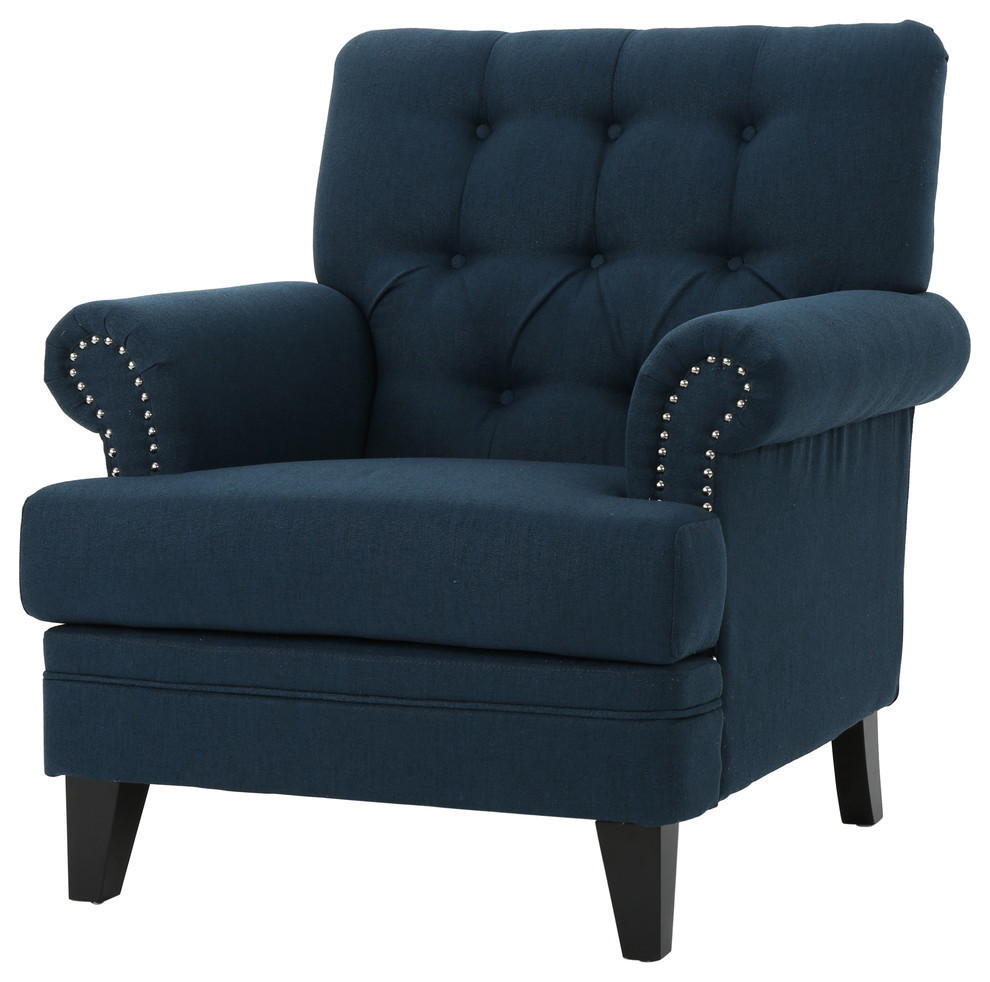 GDF Studio Arielle Plush Tufted Back Fabric Club Armchair   Transitional   Armchairs And Accent Chairs   by GDFStudio  Houzz