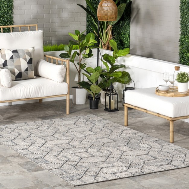 Nuloom Sandee High low Chain Links Indoor outdoor Area Rug