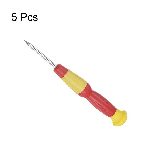 0.8mm Star Head Screwdriver for Watch Eyeglasses Electronics Repair， 5 Pcs - Yellow， Red - - 37422370