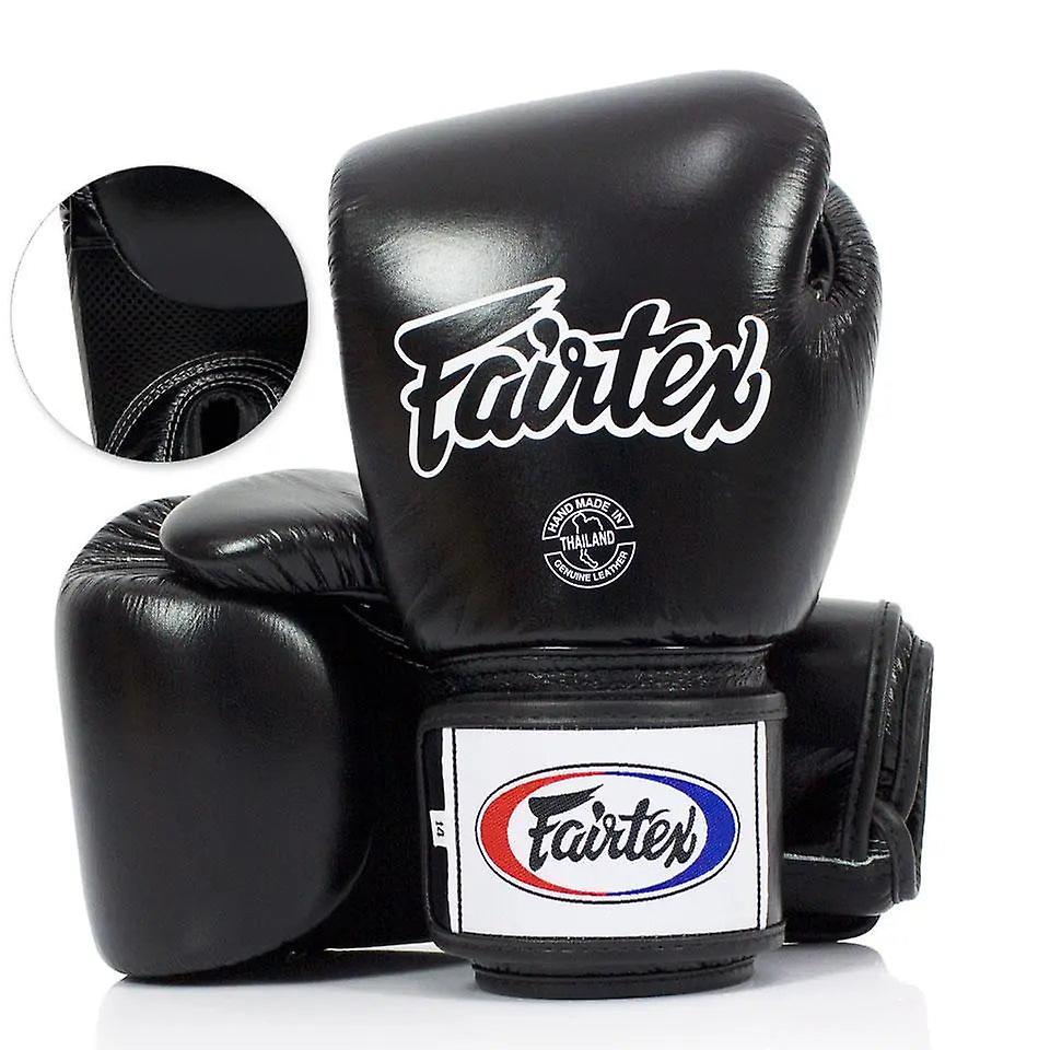 Fairtex black breathable boxing gloves