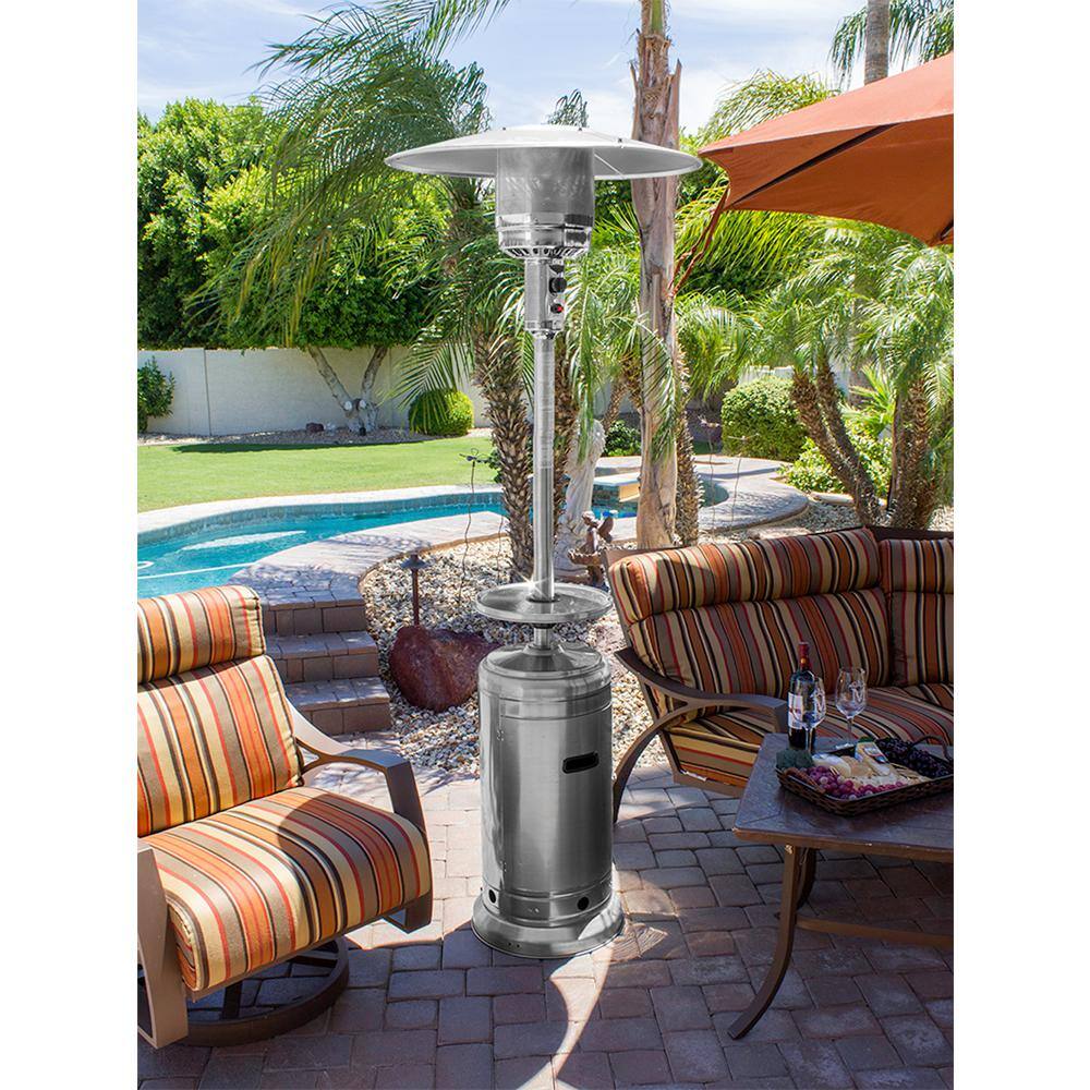 AZ Patio Heaters 48,000 BTU Stainless Steel Propane Patio Heater HLDS01-BST