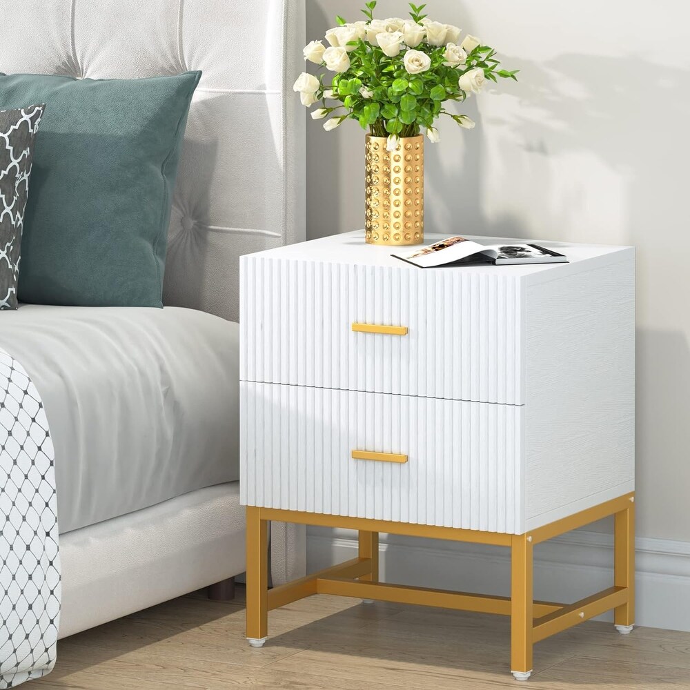 2 Drawer Nightstand  Modern Night Stands Bed Side Table