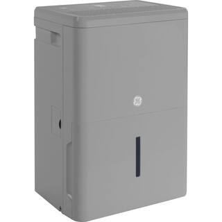 GE 50-Pint Dehumidifier for Basement Garage or Wet Rooms up to 4500 sq. ft. in Grey Smart Dry ENERGY STAR ADHL50LB