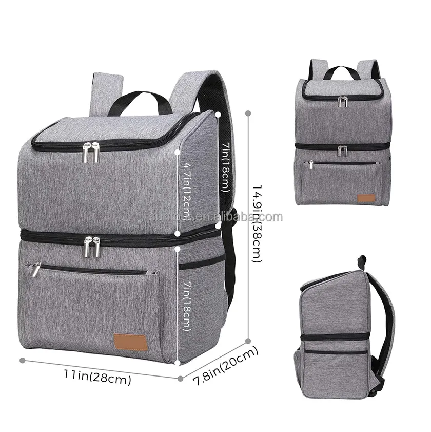 Leakrproof Insulated Lightweight cooler backpack Double layer custom  lunch bag cooler 3 12 hour insulated  picnic bag cooler