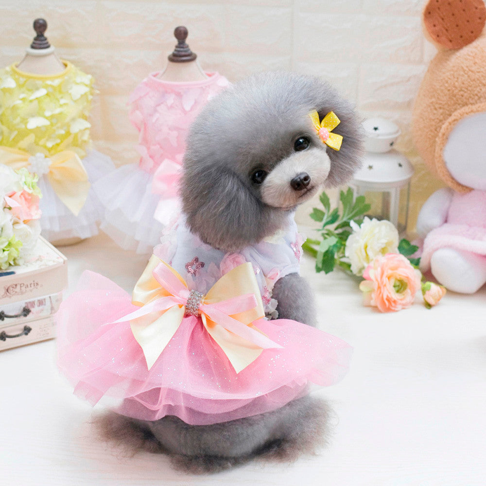 【LNCDIS】Adorable Dog Dress Clothes Puppy Grid Skirt Apparel for Small Medium Pets PK XS