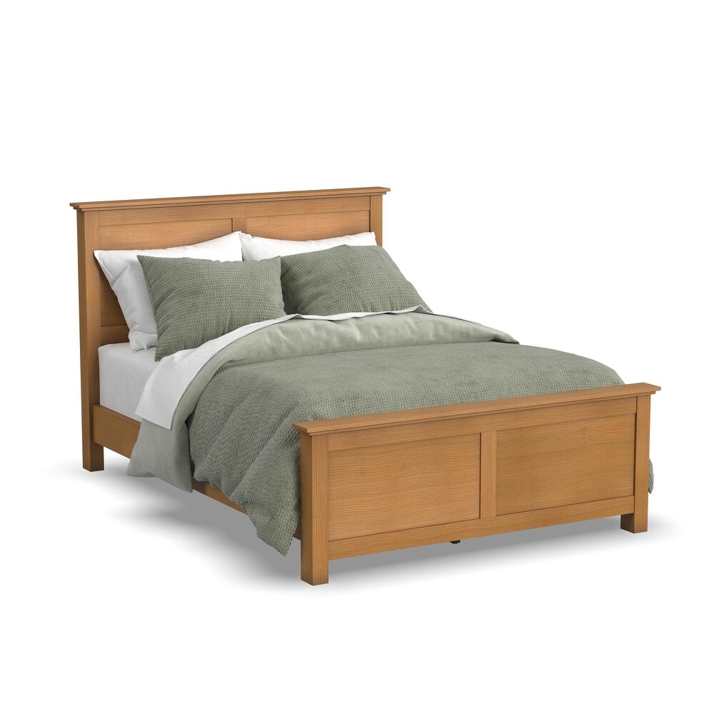 Oak Park Brown Wood 3 Piece Queen Bed  Nightstand and Dresser Set by Homestyles