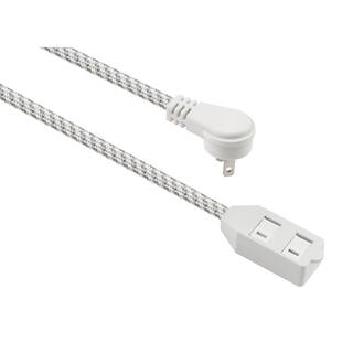 HDX 10 ft. 16-Gauge2 White Braided Extension Cord LTS-B2A19