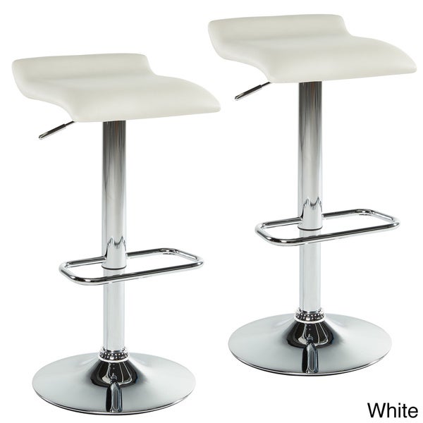 Fabia II Faux-leather or Fabric Adjustable Height Stool (Set of 2)