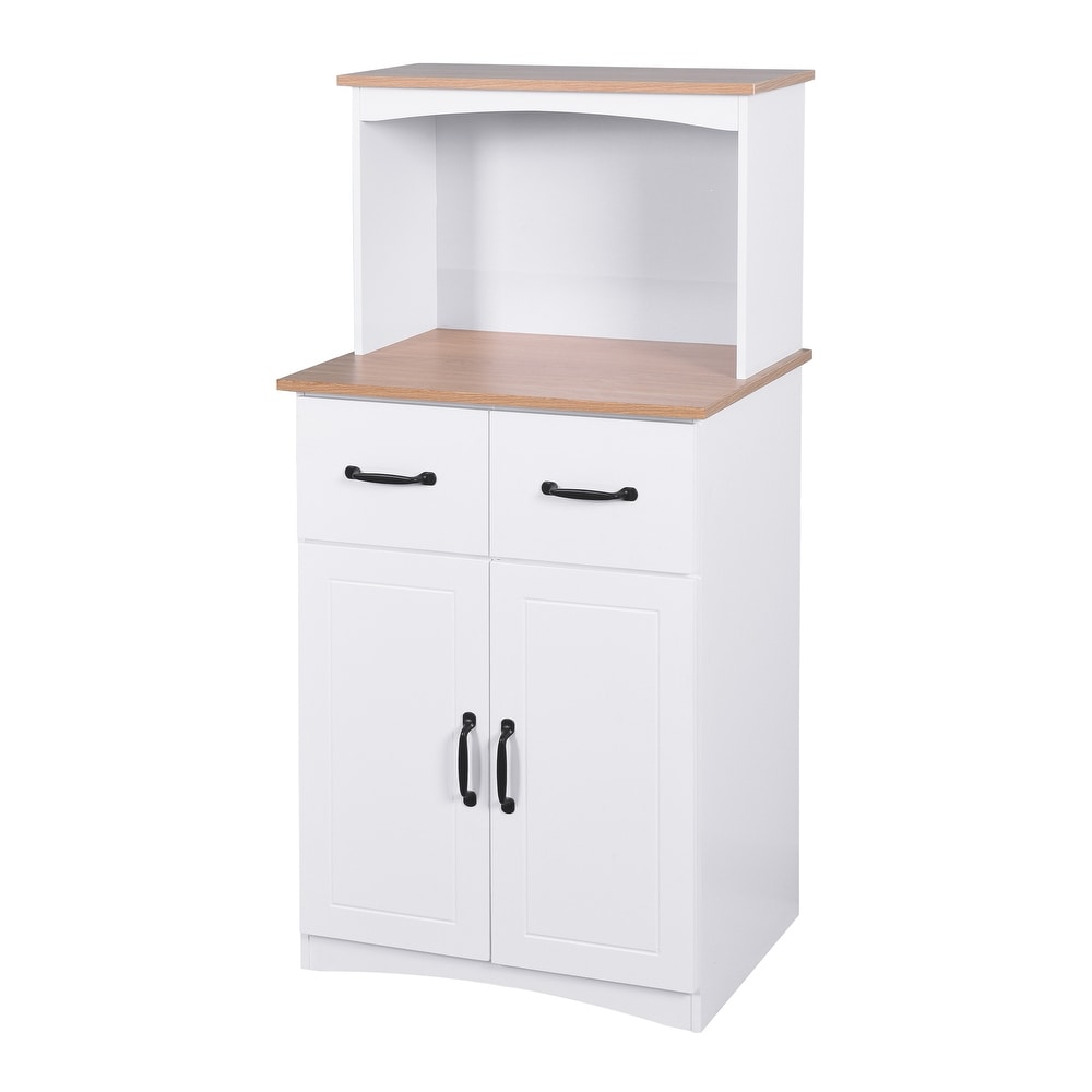 Wooden Kitchen Cabinet Storage Microwave Cabinet with Storage Drawer