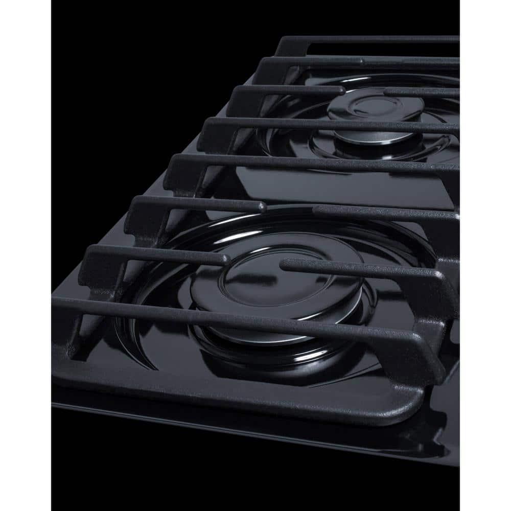 Summit Appliance 24 in Gas Cooktop in Black with 4 Burners