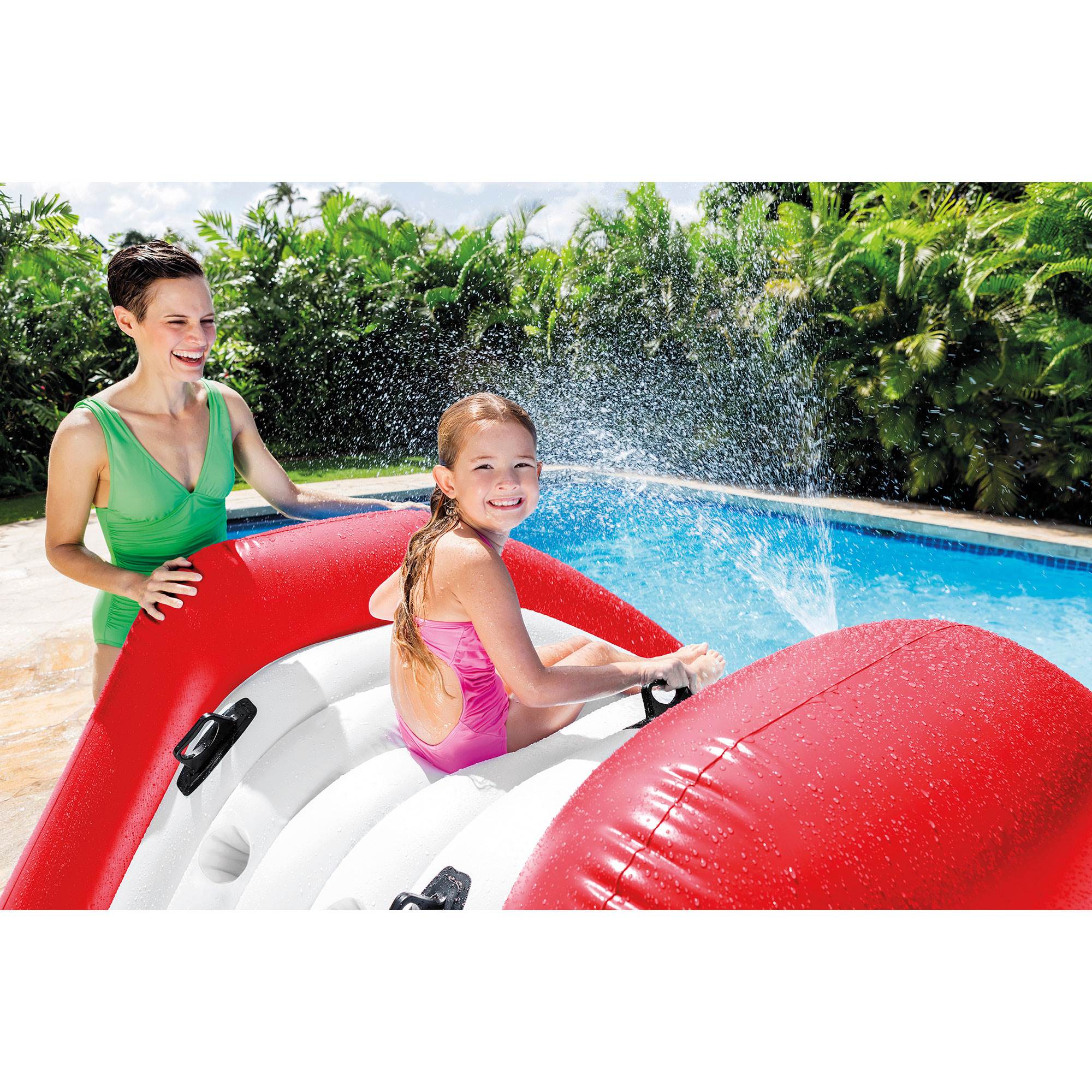 Intex Kool Splash Inflatable Pool Water Slide Play Center with Sprayer, Red